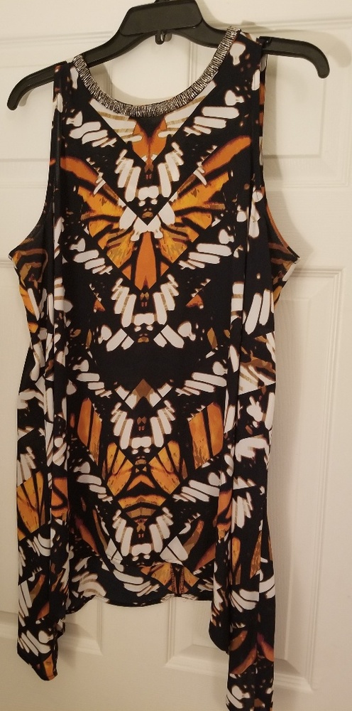 Alfani silver beaded neckline Tunic